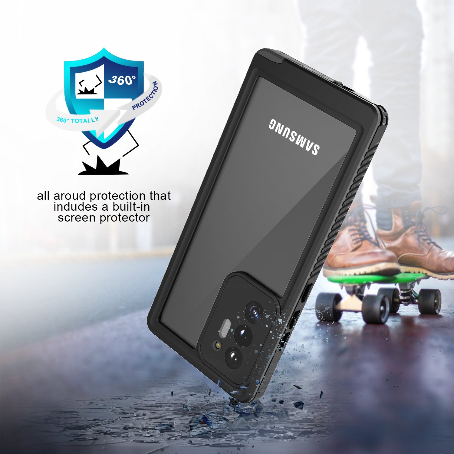 FS Series IP68 Waterproof Case For Samsung Galaxy Note20 Ultra Anti-fall Anti-scratch Swimming Mobile Cover FS Series IP68 Waterproof Case For Samsung Galaxy Note20 Ultra Anti-fall Anti-scratch Swimming Mobile Cover